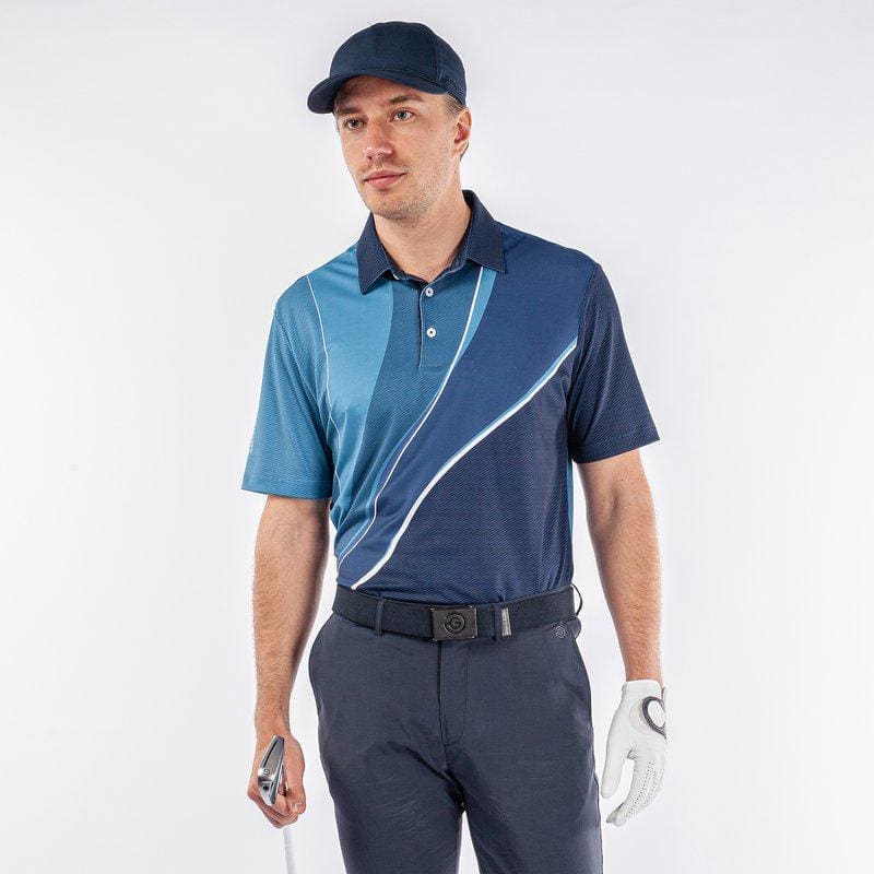Galvin Green Mico Short Sleeve Golf Shirt (Ensign Blue, Niagra Blue & Navy)