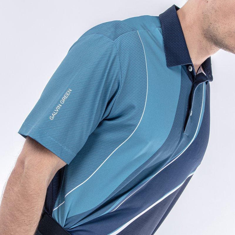 Galvin Green Mico Short Sleeve Golf Shirt (Ensign Blue, Niagra Blue & Navy)