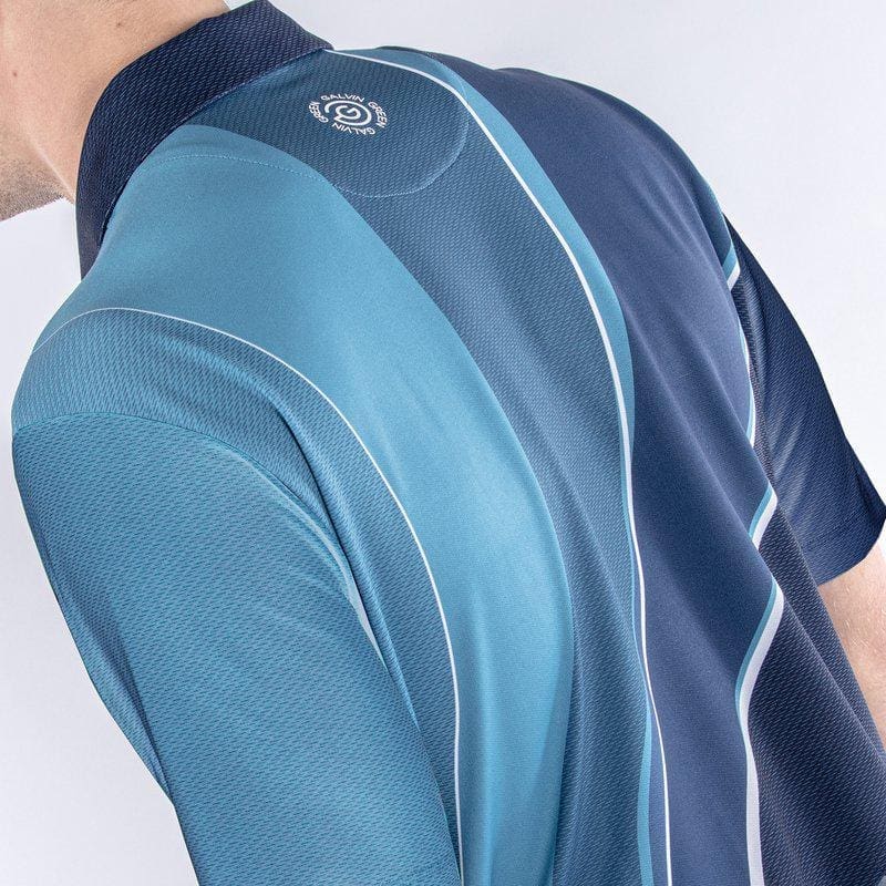 Galvin Green Mico Short Sleeve Golf Shirt (Ensign Blue, Niagra Blue & Navy)