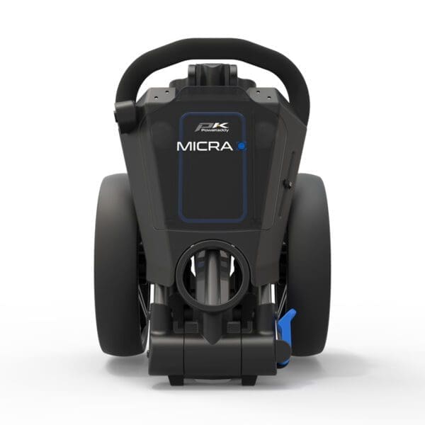 PowaKaddy Micra - Push Golf Trolley (Gun Metal & Blue)