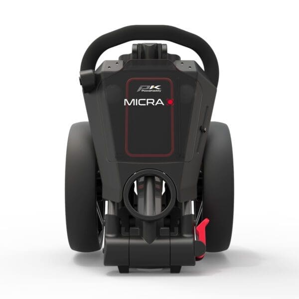 PowaKaddy Micra - Push Golf Trolley (Gun Metal & Red)