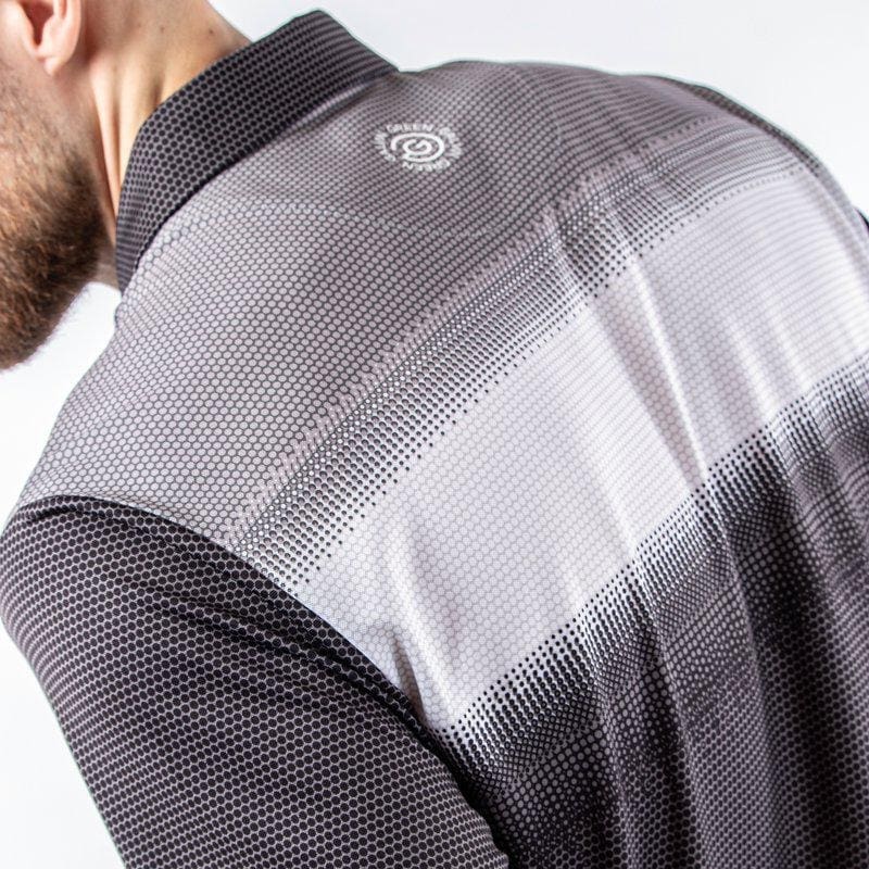 Galvin Green Mo Short Sleeve Golf Shirt (Black, White & Sharkskin)
