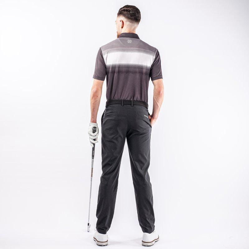 Galvin Green Mo Short Sleeve Golf Shirt (Black, White & Sharkskin)