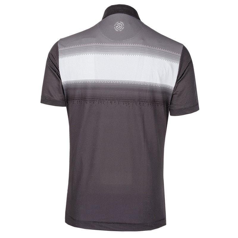 Galvin Green Mo Short Sleeve Golf Shirt (Black, White & Sharkskin)