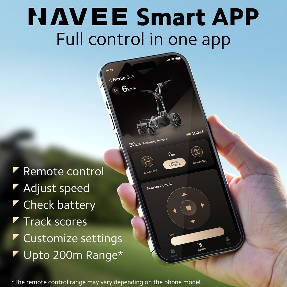 Navee Birdie 3 Remote Electric Golf Trolley - 36 Hole battery
