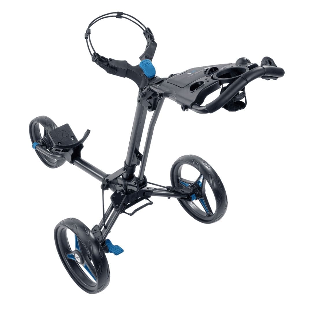 Motocaddy P1 Push Golf Trolley - Graphite & Blue