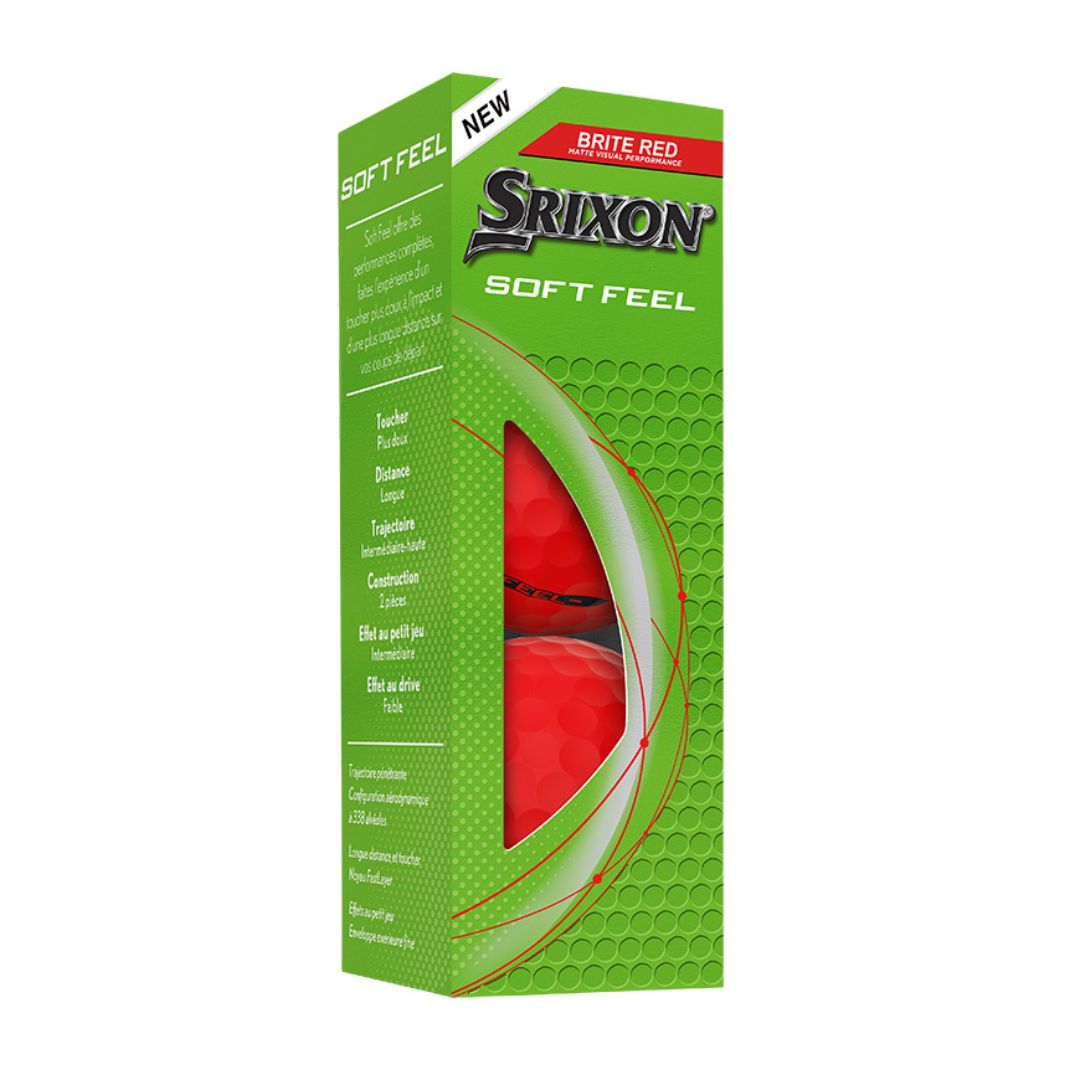Srixon Soft Feel Golf Balls 2025 (Brite Red)
