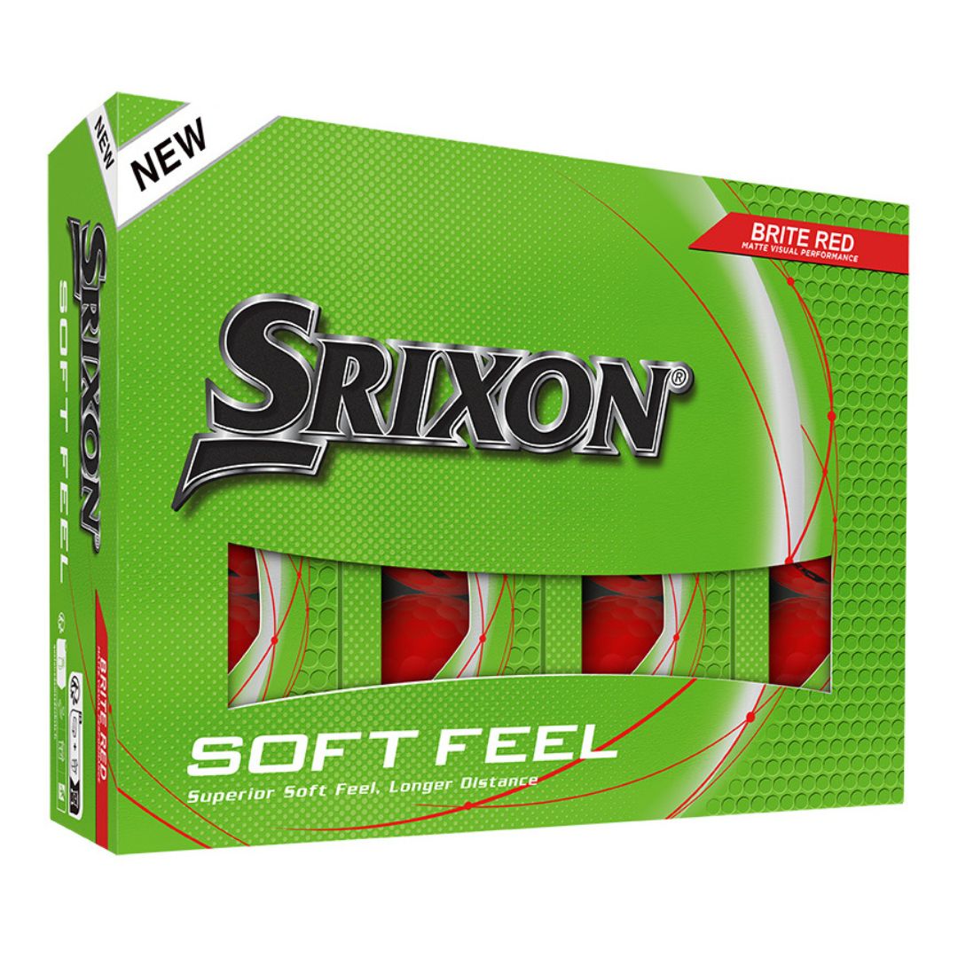 Srixon Soft Feel Golf Balls 2025 (Brite Red)