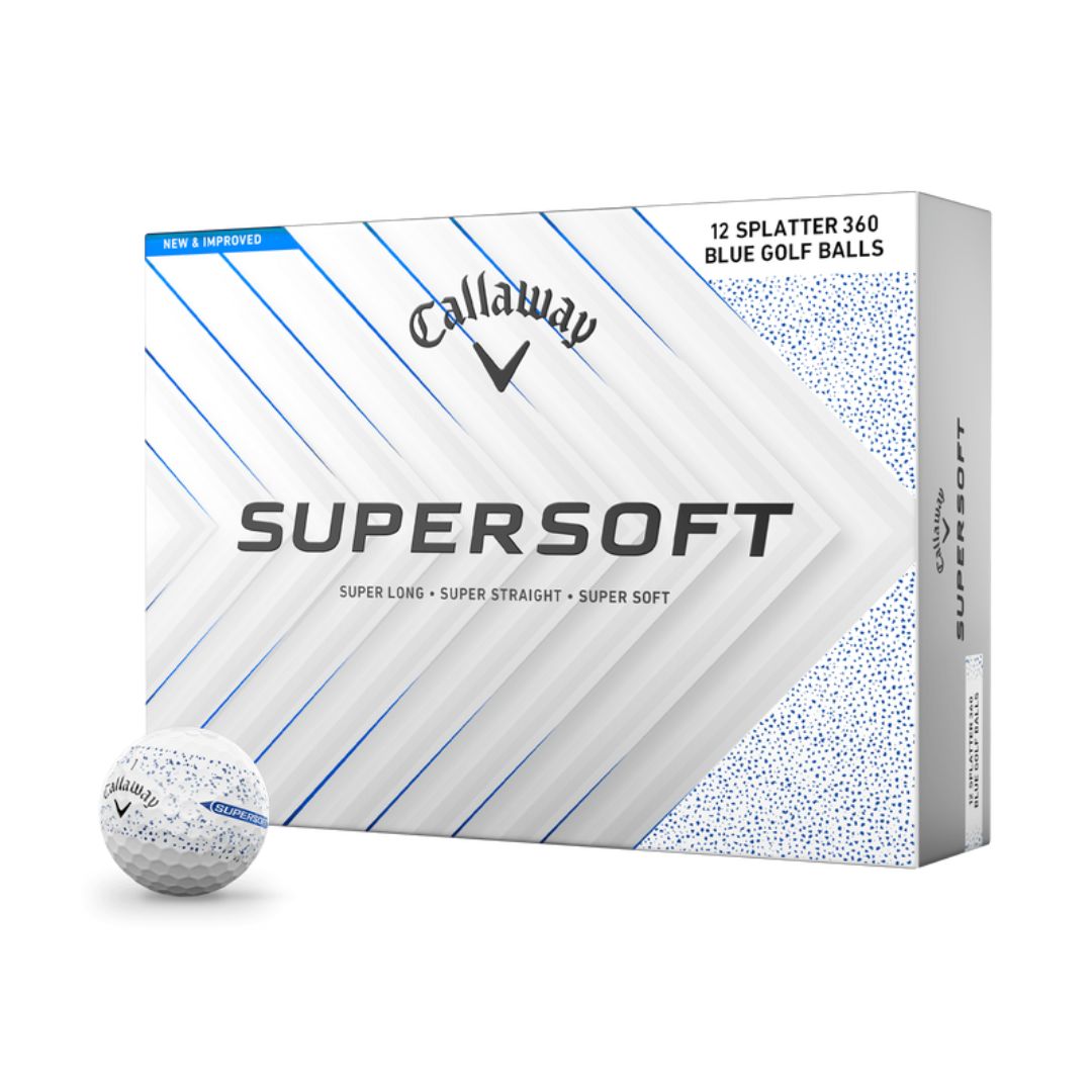 Callaway Supersoft 360º Splatter Golf Balls - Blue