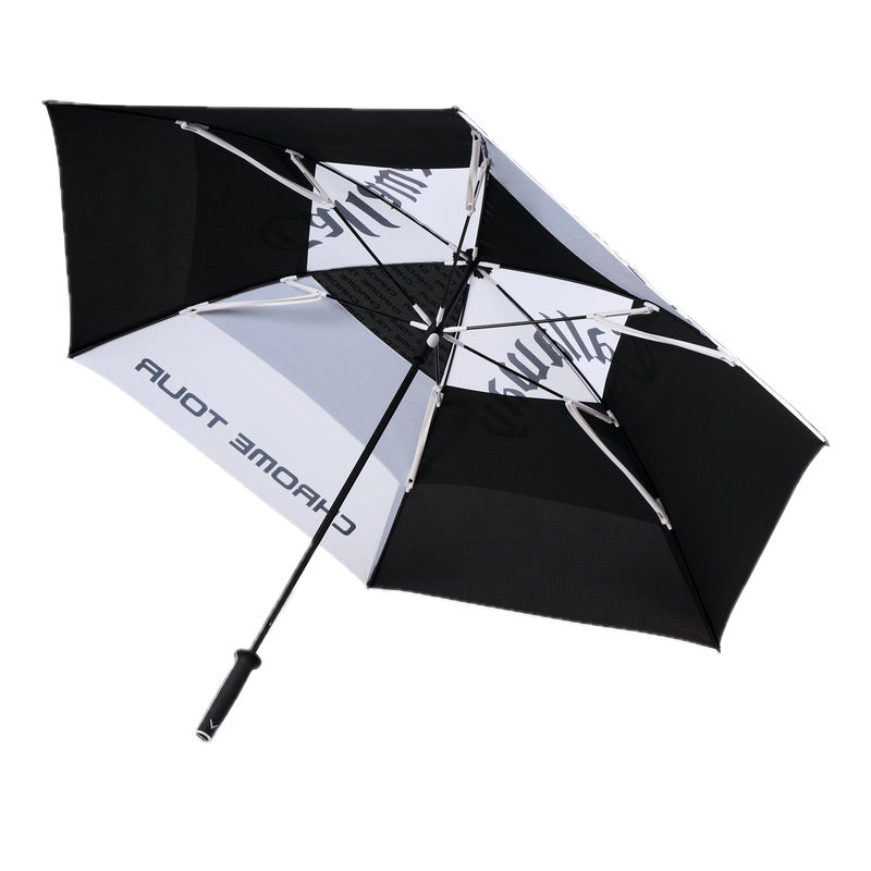 Callaway 68" Tour Authentic Double Canopy Umbrella - Black & White