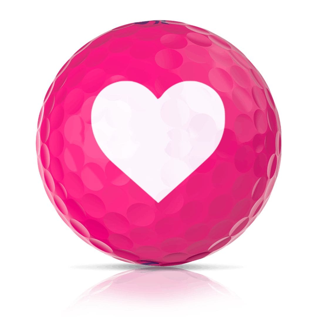 Srixon Soft Feel Lady Golf Balls (Passion Pink with white heart)