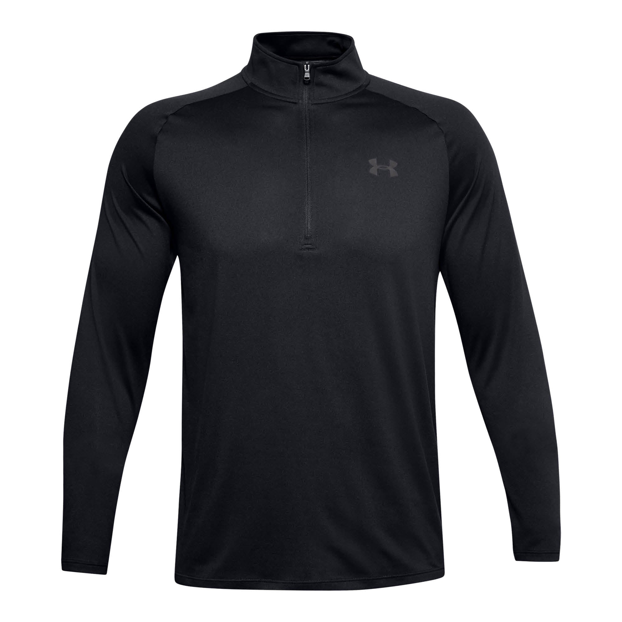 Under Armour 1/2 Zip Long Sleeve Midlayer - Black & Charcoal