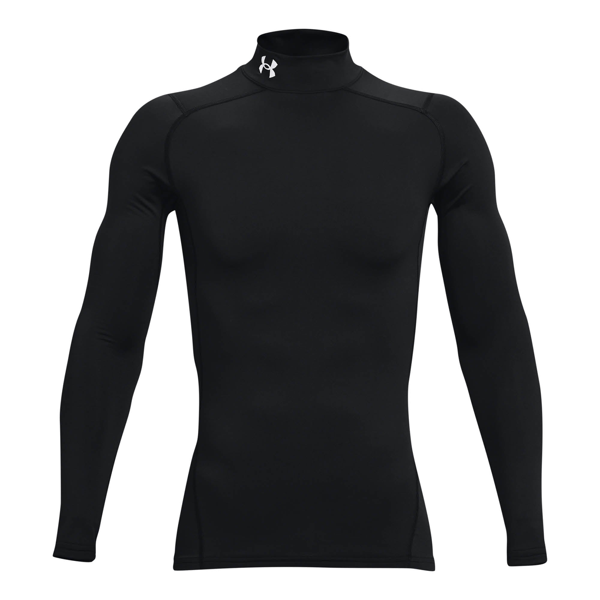 Under Armour Compression Mock Long Sleeve Golf Baslayer AW26 - Black & White