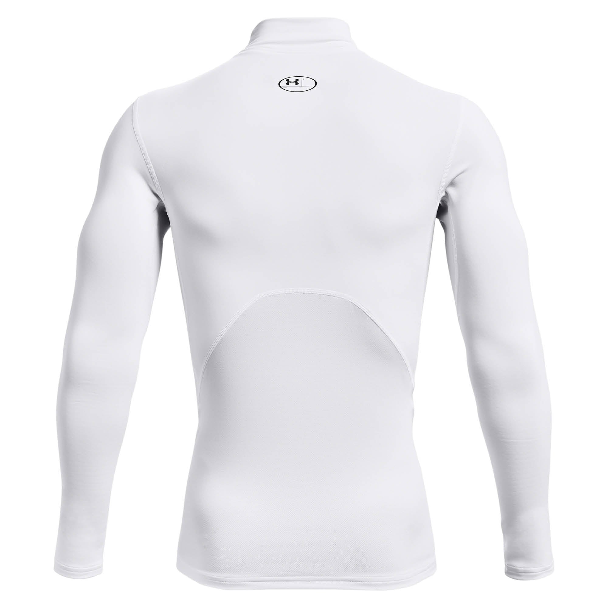 Under Armour Compression Mock Long Sleeve Golf Baslayer AW26 - White & Black