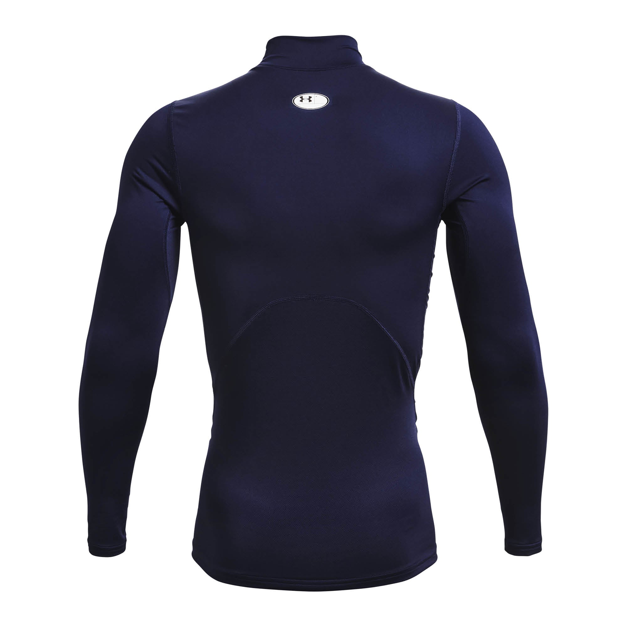 Under Armour Compression Mock Long Sleeve Golf Baslayer AW26 - Midnight Navy & White