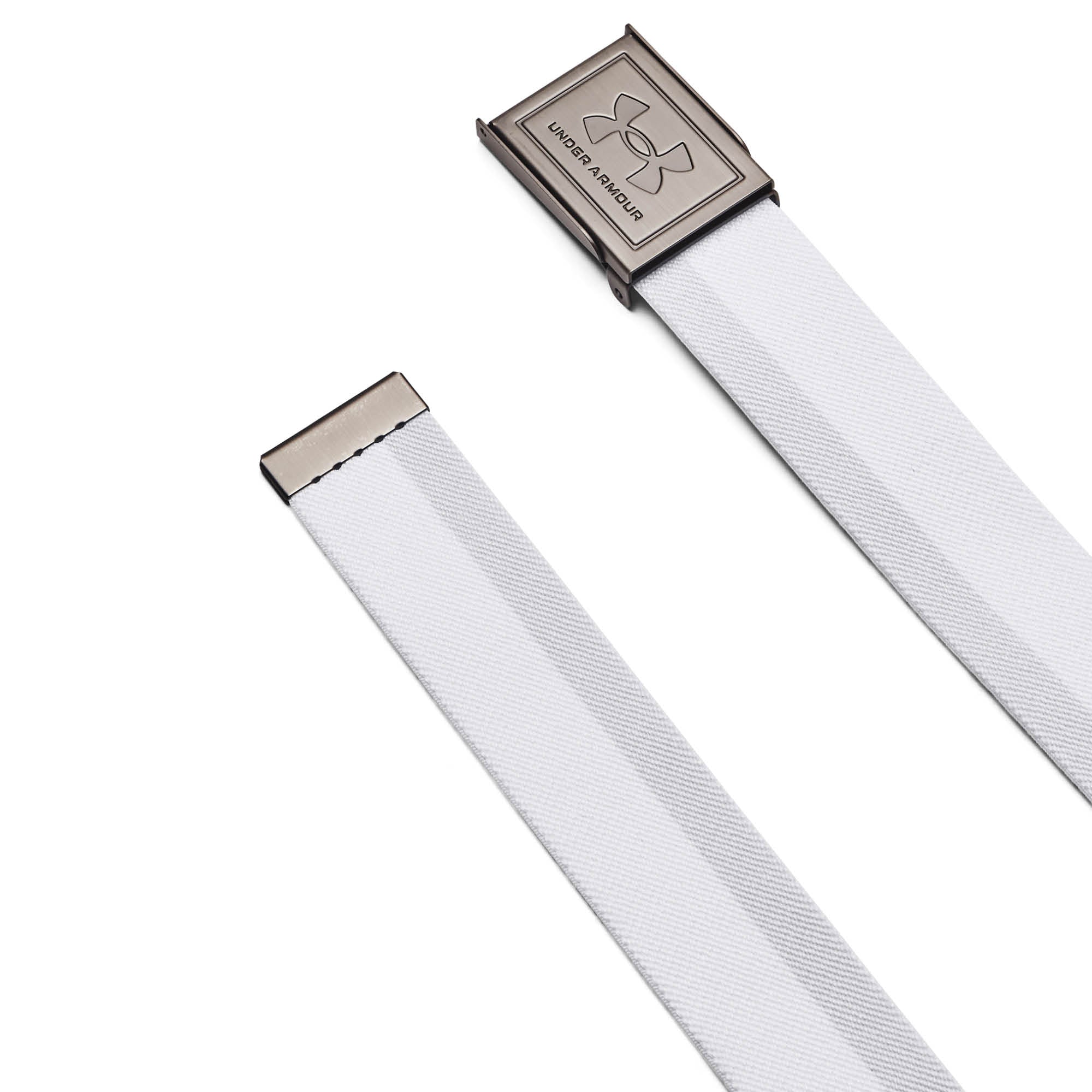 Under Armour Drive Stretch Webbing Golf Belt - White & Halo Grey