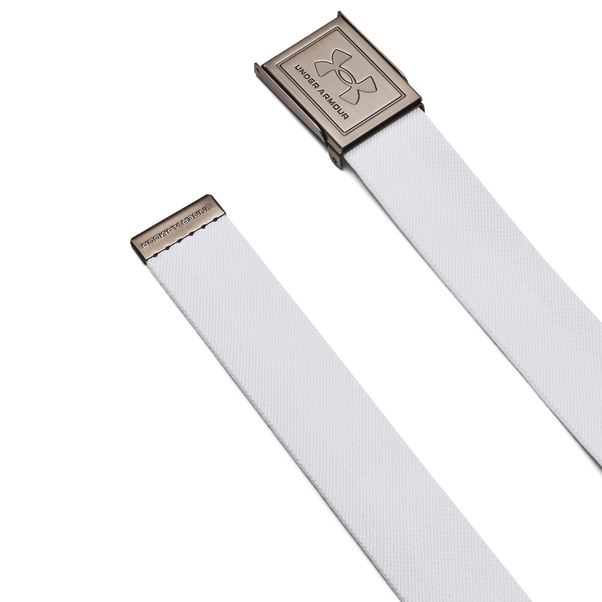 Under Armour Drive Stretch Webbing Golf Belt - White & Halo Grey