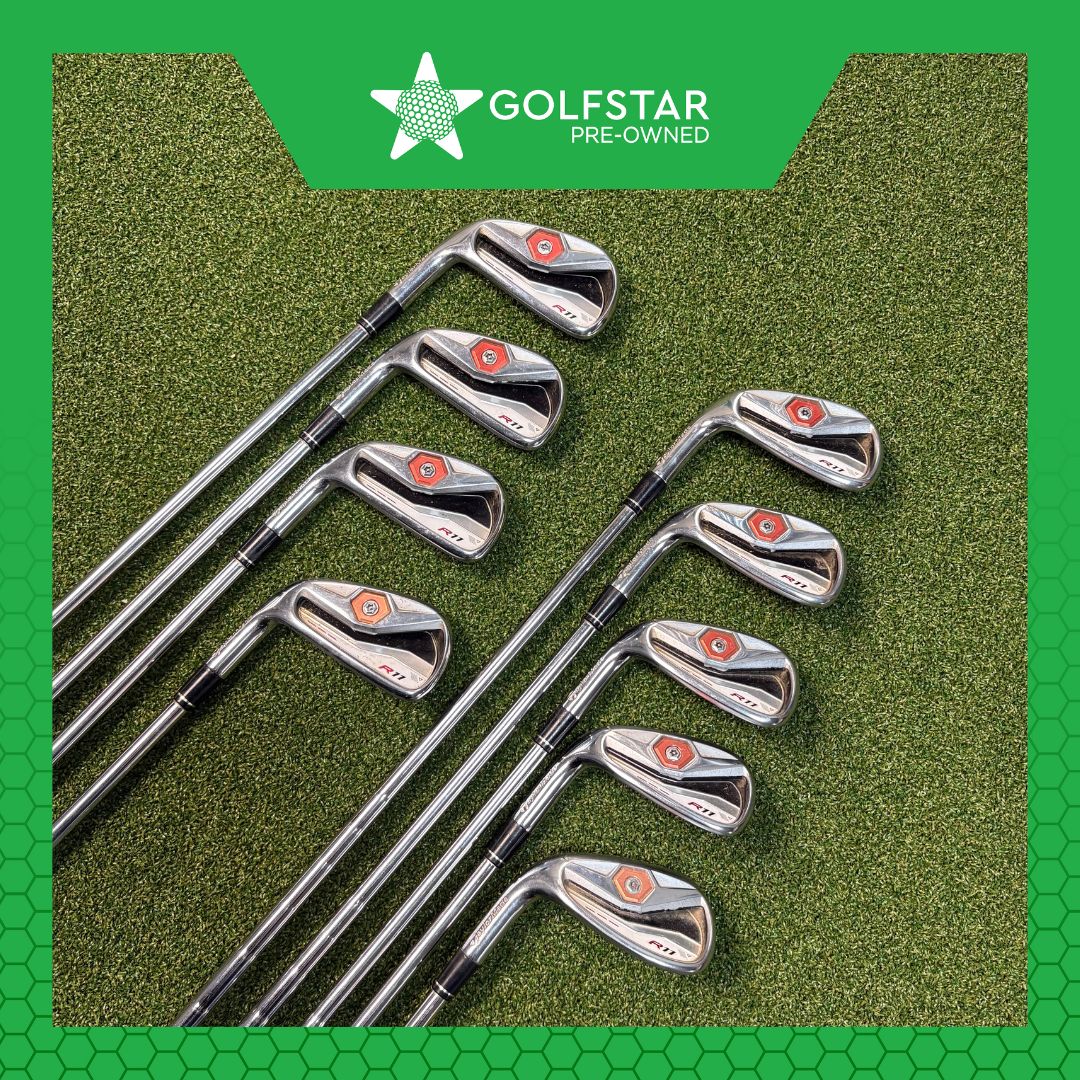 TaylorMade R11 Irons - 4-PW + AW + SW - KBS Tour 90g Regular - Tour Velvet Align - LEFT HANDED