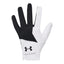 Under Armour Medal Golf Glove - White & Black