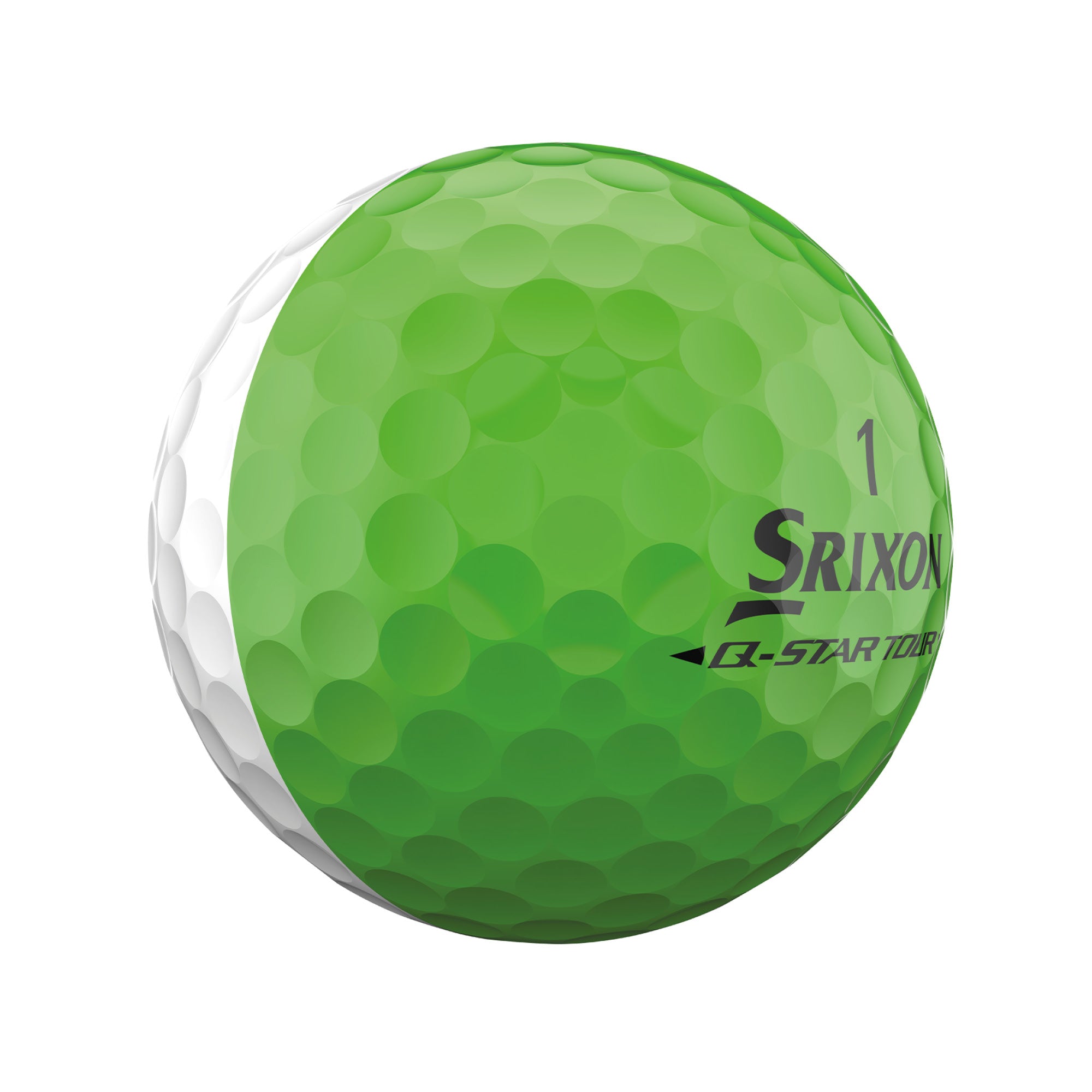 Srixon Q Star Tour Divide Golf Balls - White & Lime Green