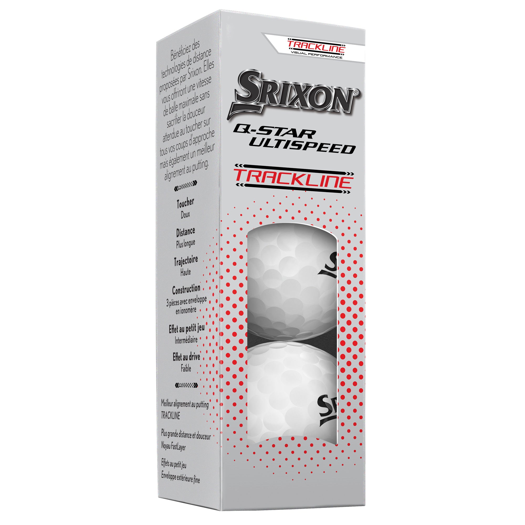 Srixon Q Star Ultispeed Trackline Golf Balls - White