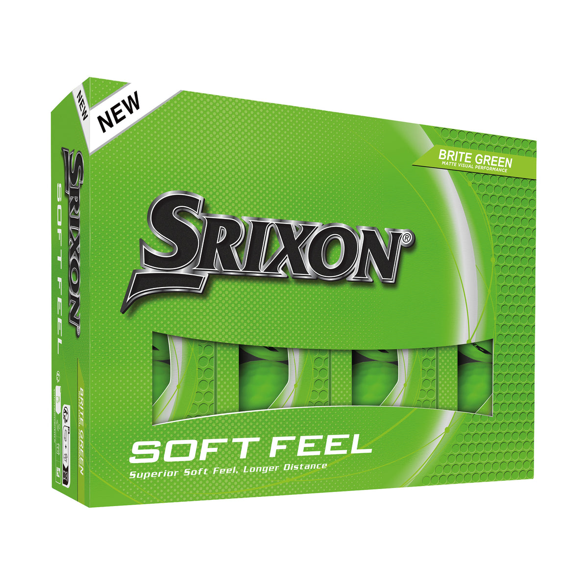 Srixon Soft Feel Golf Balls - Brite Green - 12 Pack