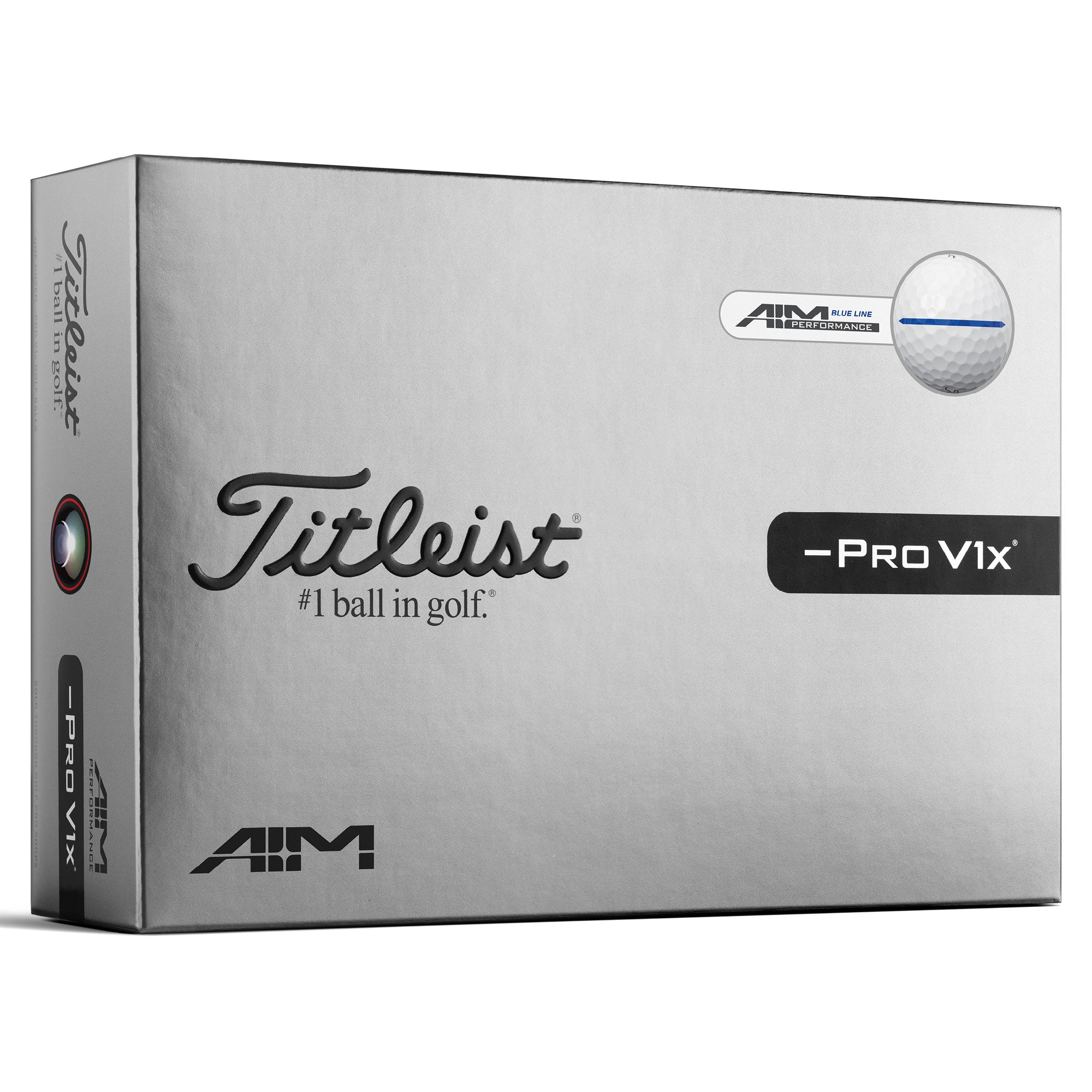 Titleist Pro V1x Left Dash Golf Balls 2026 - AIM Blue Line