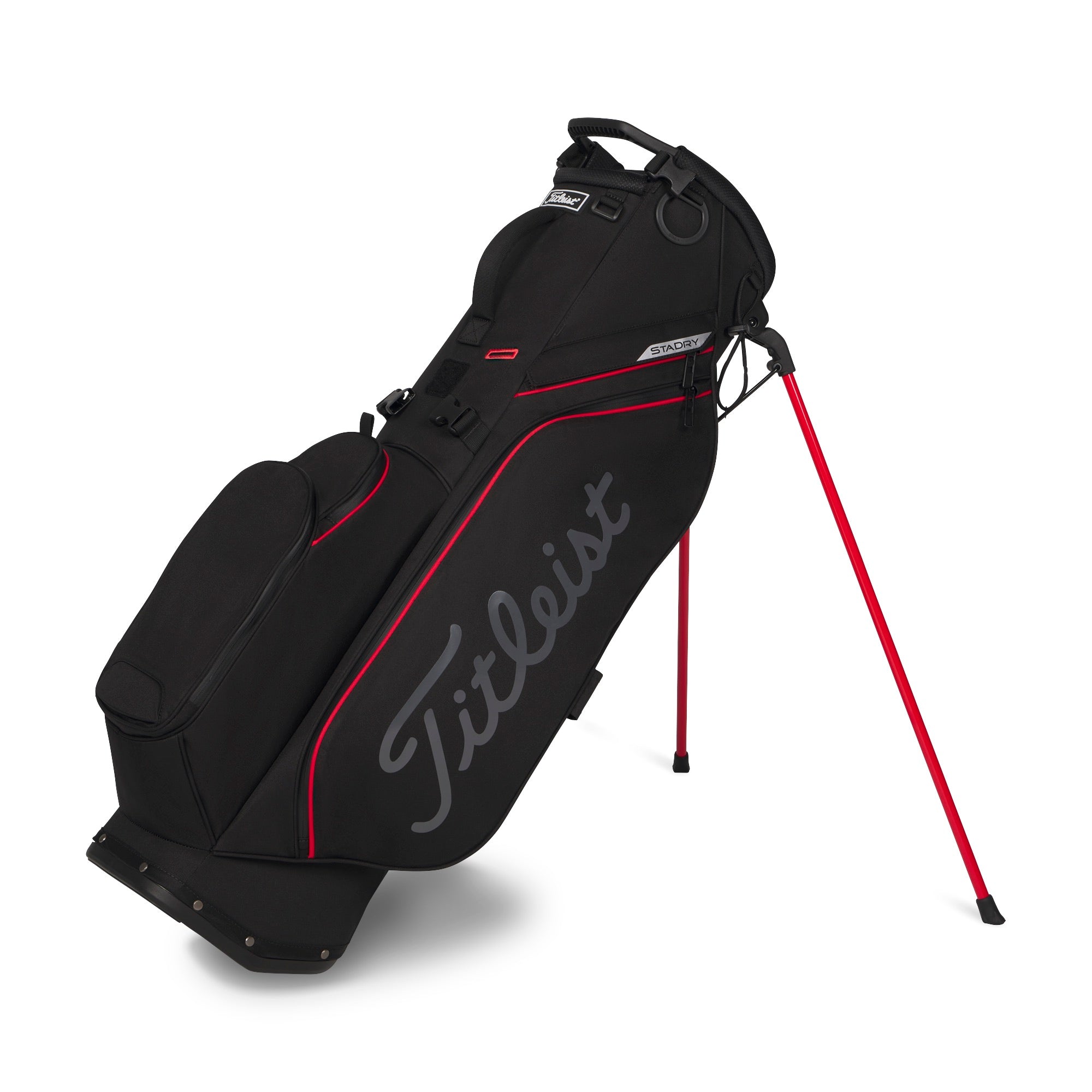 Titleist Players S4 StaDry Golf Stand Bag - Black, Red & Graphite