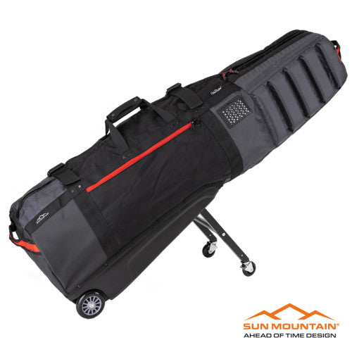 Sun Mountain Club Glider Meridian Travel Cover - Black, Steel & Rush Red