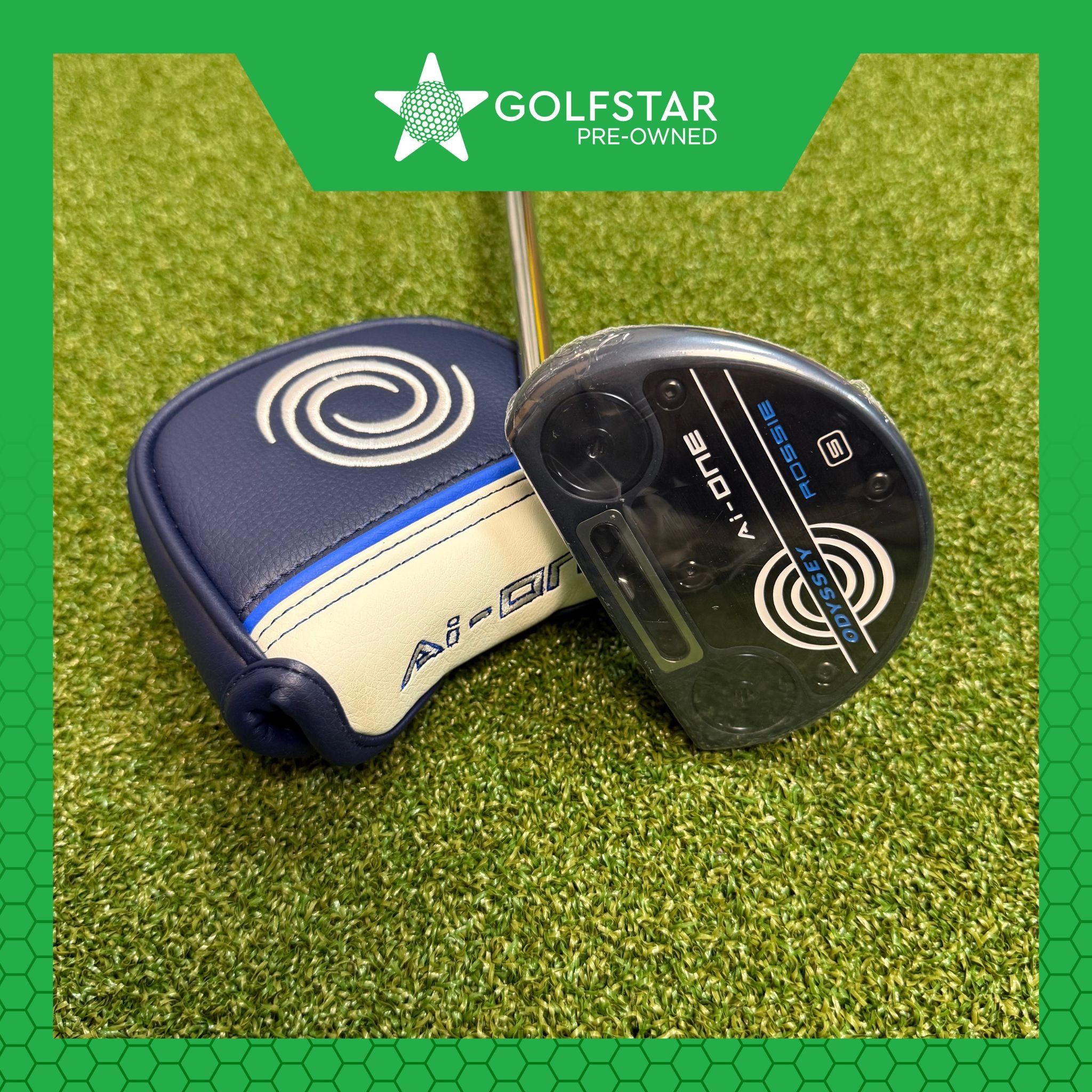 Odyssey Ai-One Rossie Putter - Slant Neck - 33 Inch - Pistol Grip