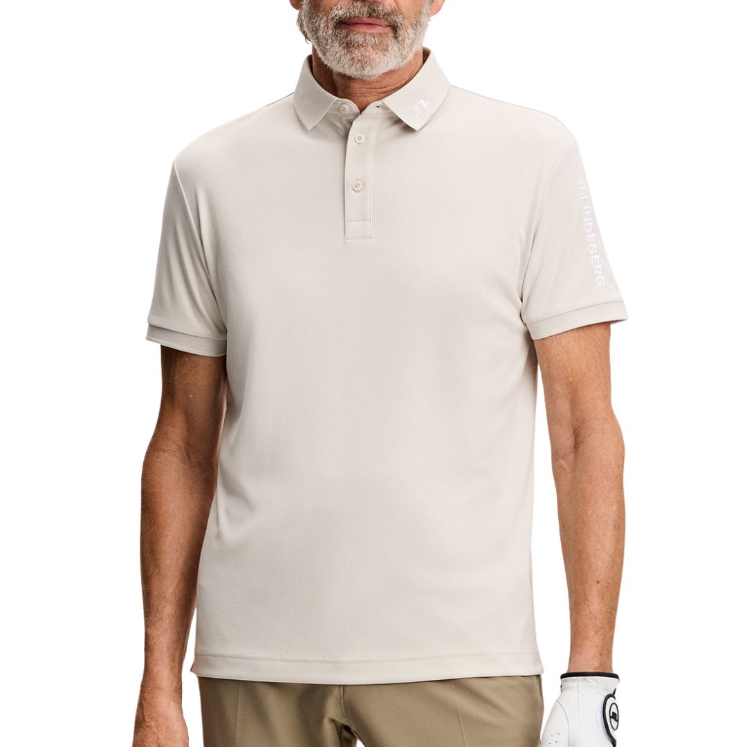 J Lindeberg Tour Tech Polo Shirt - Moonbeam