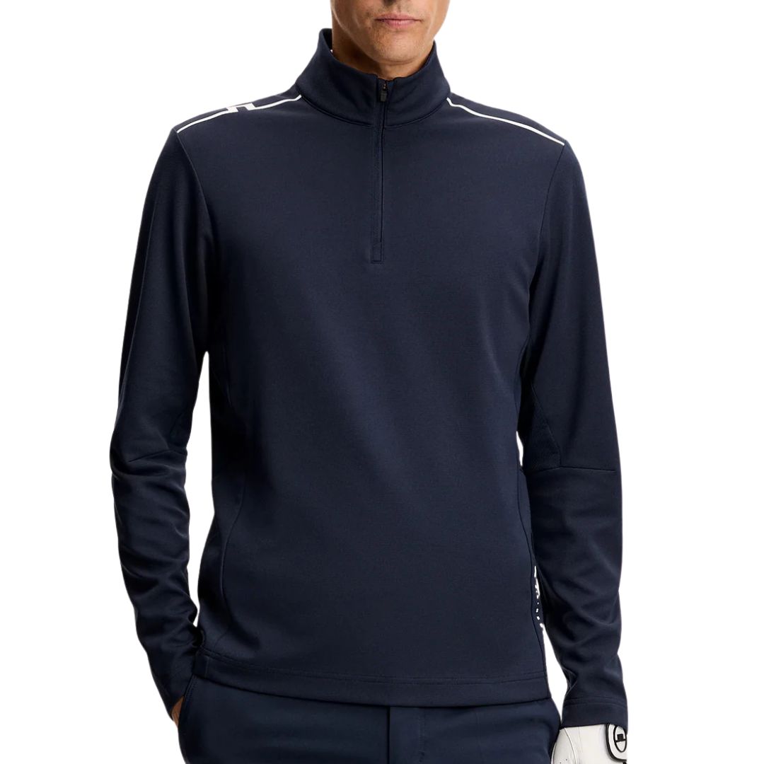 J Lindeberg Leon 1/4 Zip Pullover - Navy
