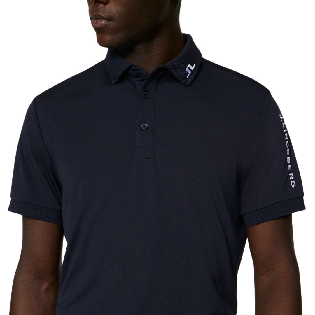 J Lindeberg Tour Tech Golf Polo Shirt - Navy
