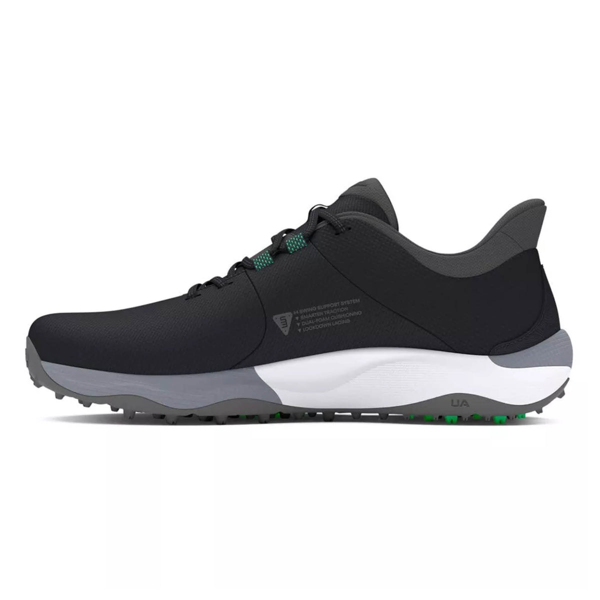 Under Armour Drive Pro Spikeless Golf Shoes - Black, Black & Titan grey
