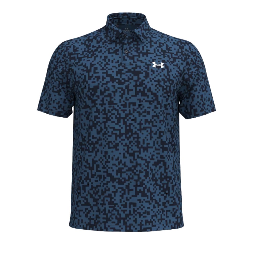Under Armour Tee To Green Digital Camo Print Golf Polo Shirt