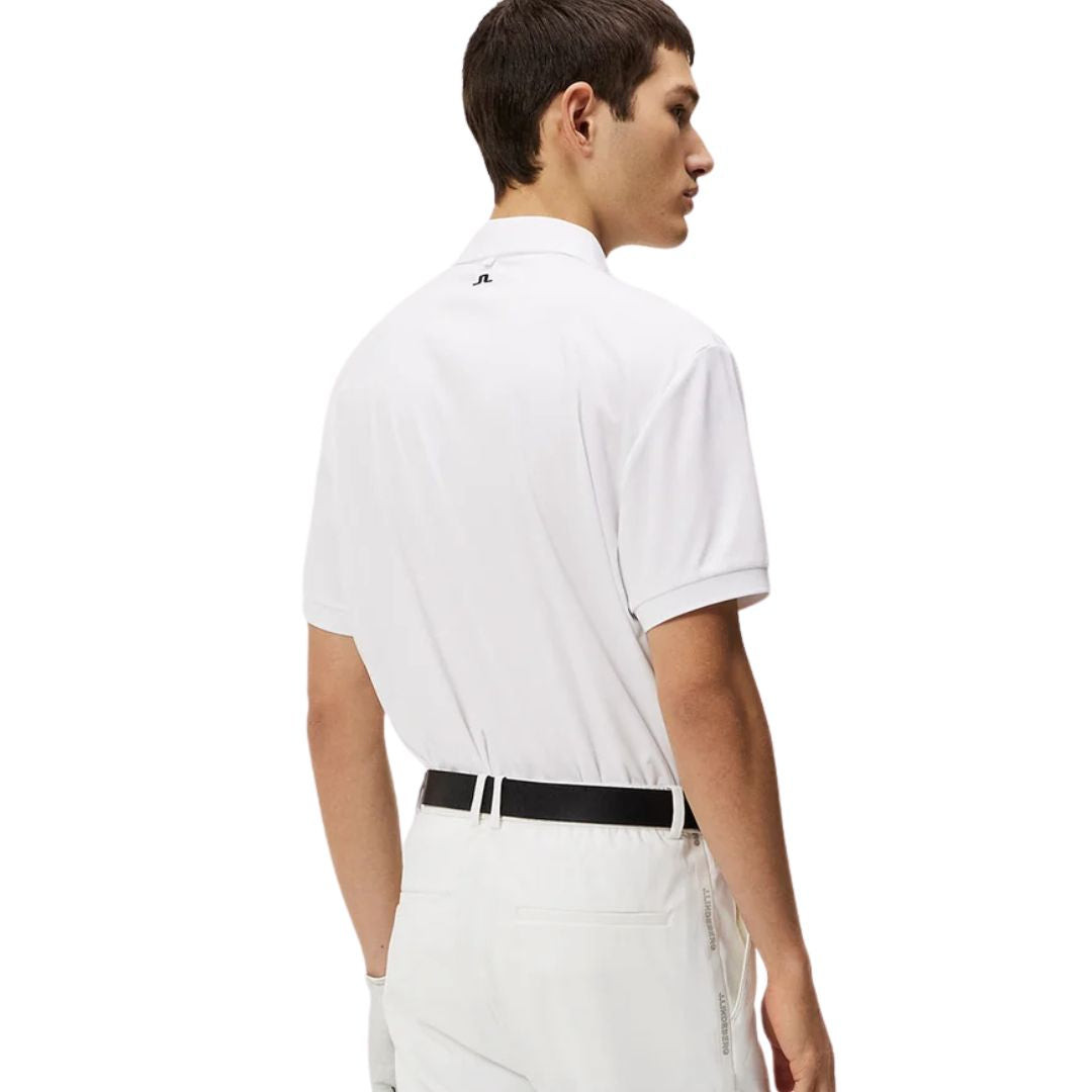 J Lindeberg Tour Tech Golf Polo Shirt - White