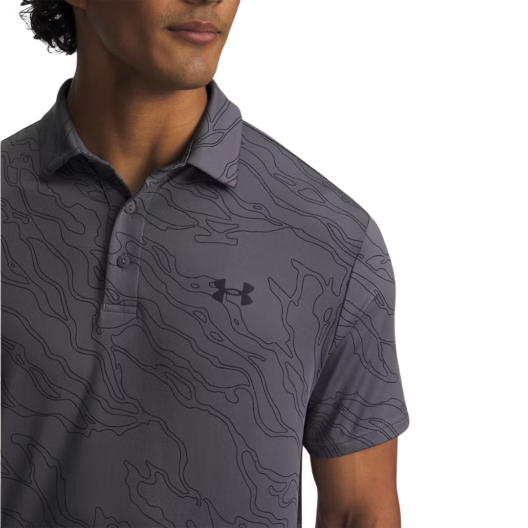 Under Armour Playoff 3.0 Printed Golf Polo Shirt - Castlerock