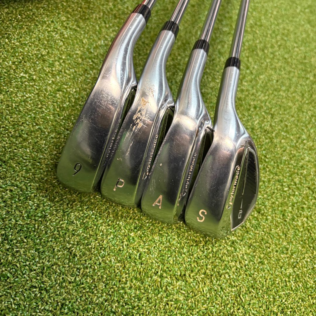 TaylorMade Qi Irons - 9 Iron, PW, AW & SW - KBS Max MT 85g Regular - Lamkin Crossline Midsize Grips