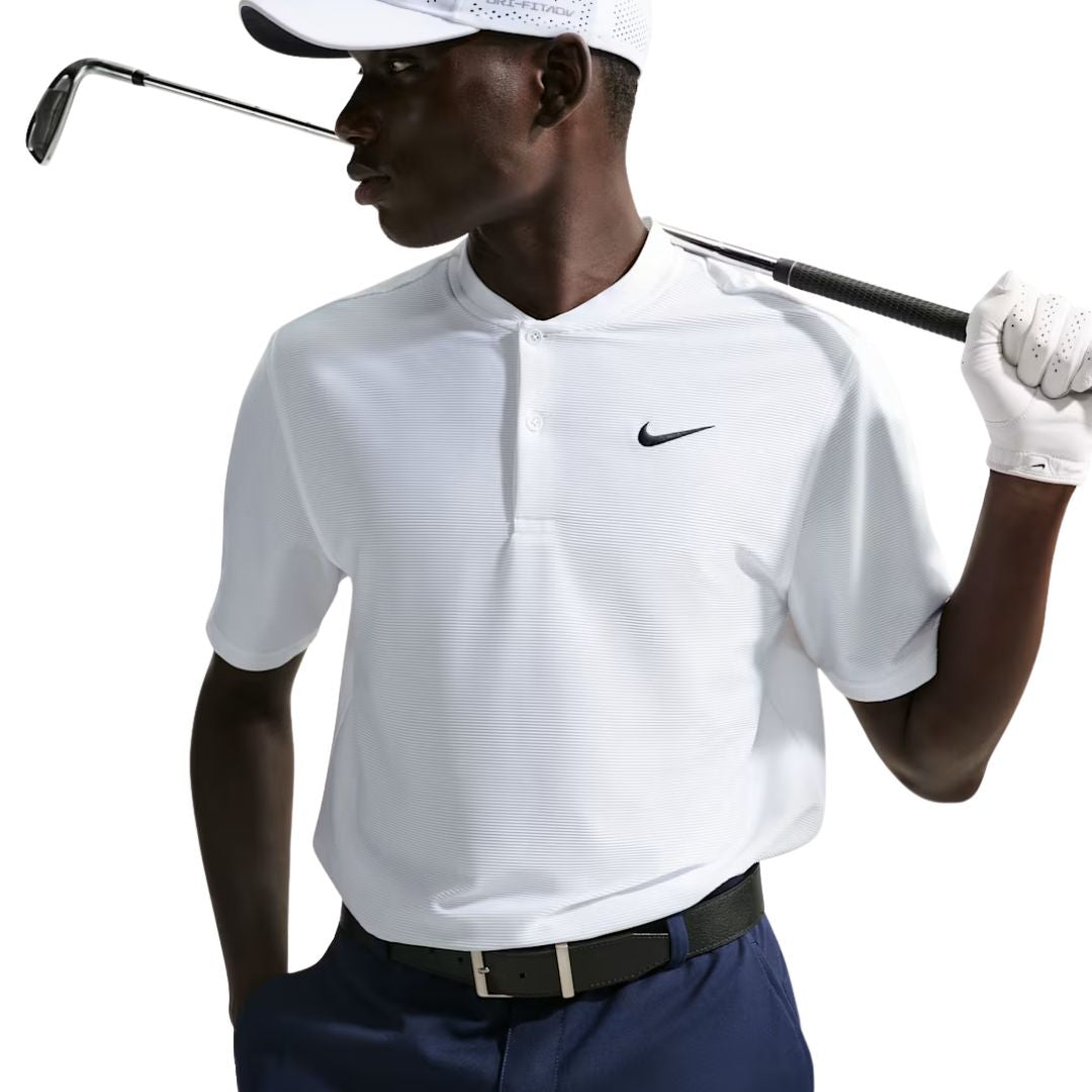 Nike Dri-FIT Velocity Golf Polo Shirt - White & Black