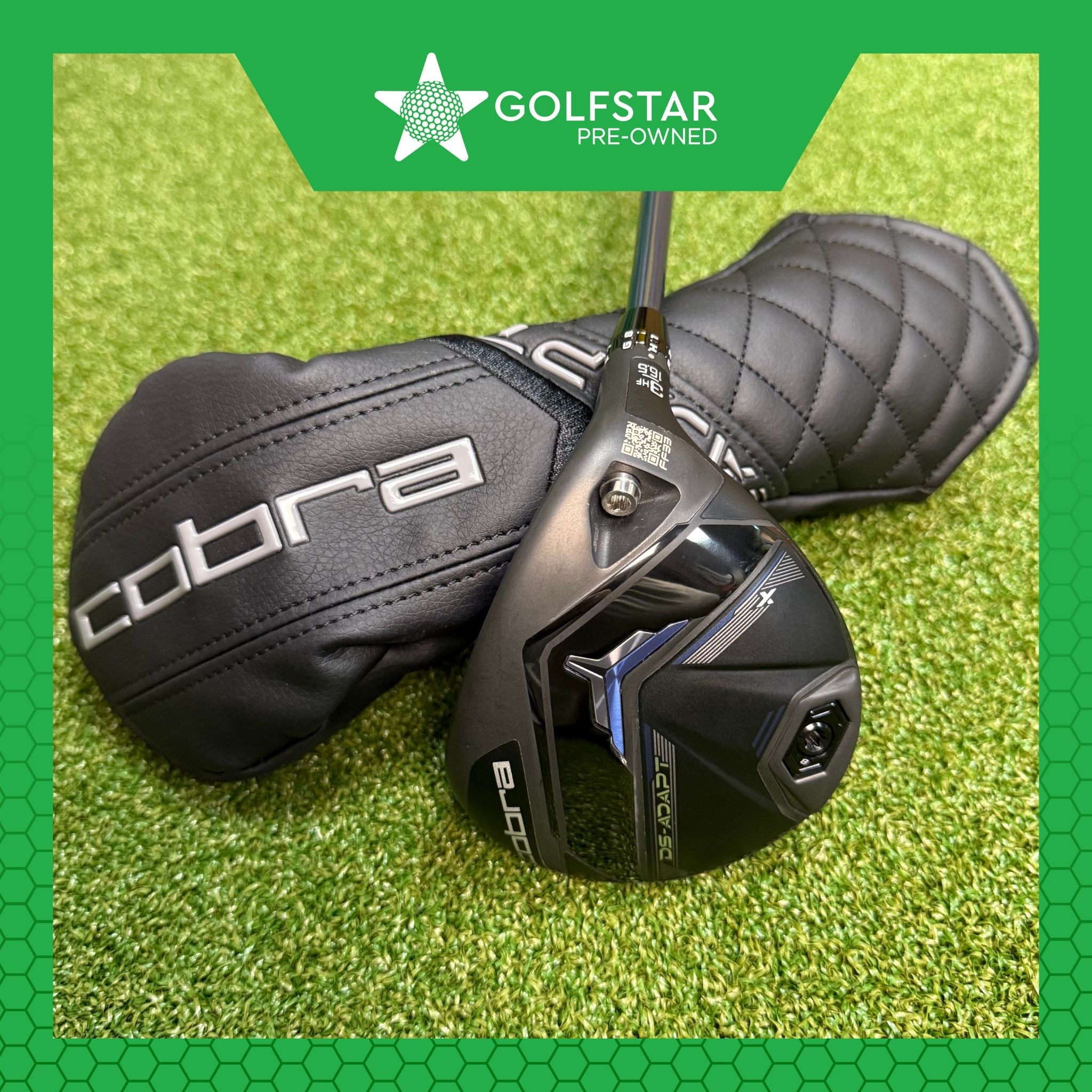 Cobra DS-ADAPT X 3HF Wood 16.5° - Denali Blue 60g Regular (5.5) - Lamkin Crossline