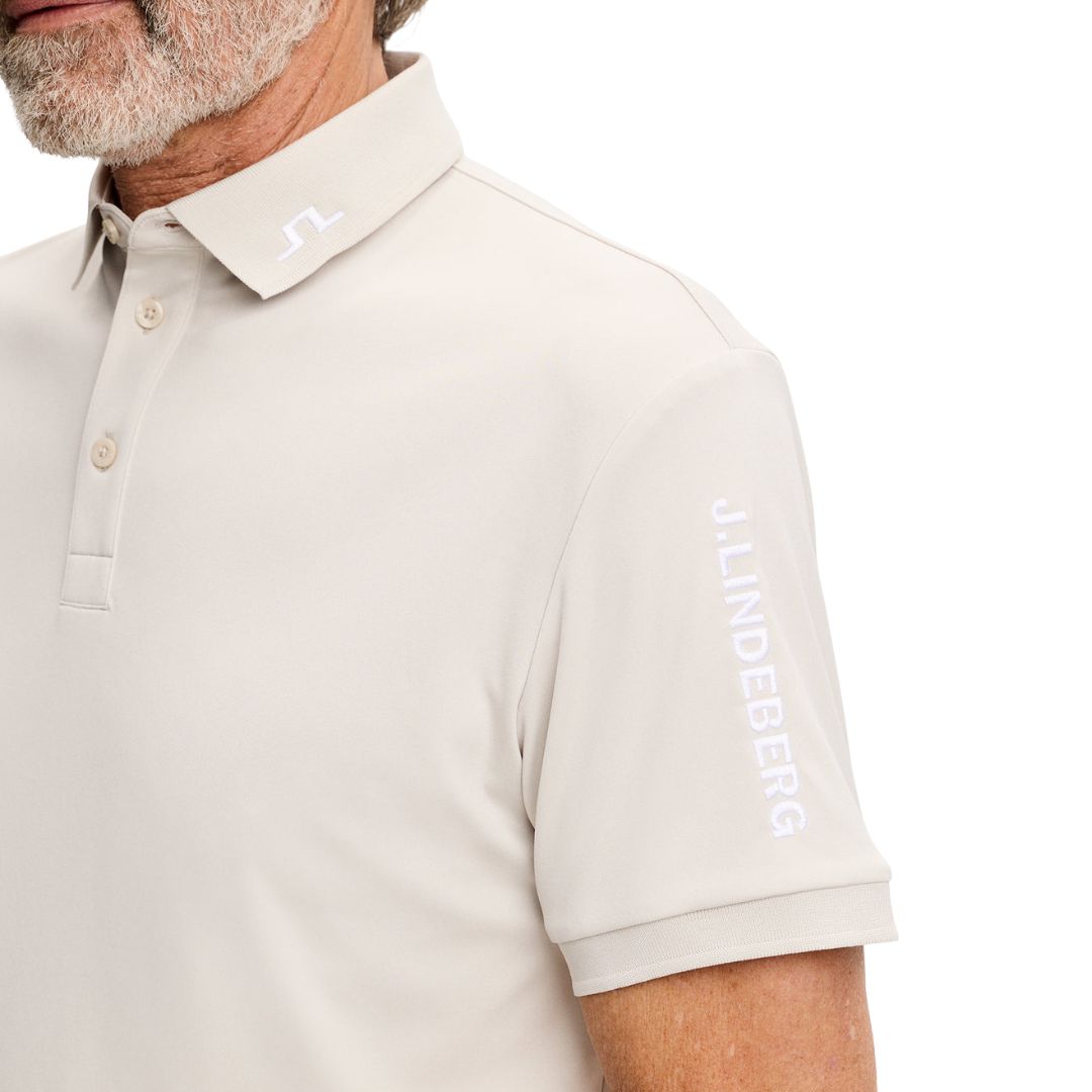 J Lindeberg Tour Tech Polo Shirt - Moonbeam