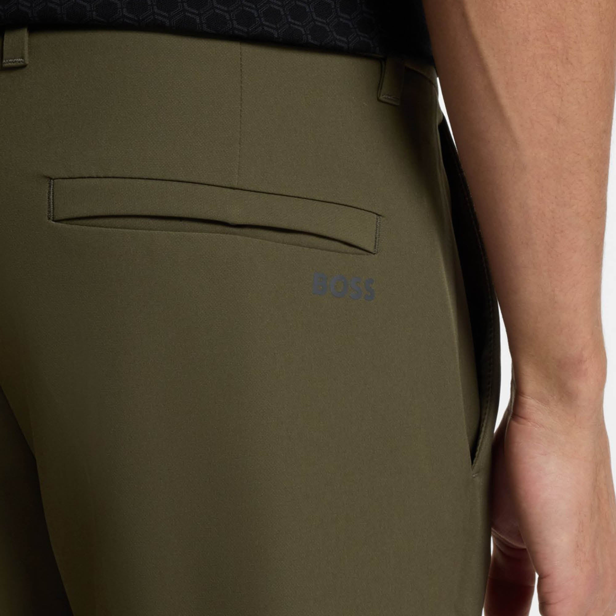 BOSS T Commuter Slim Trousers - Olive Green