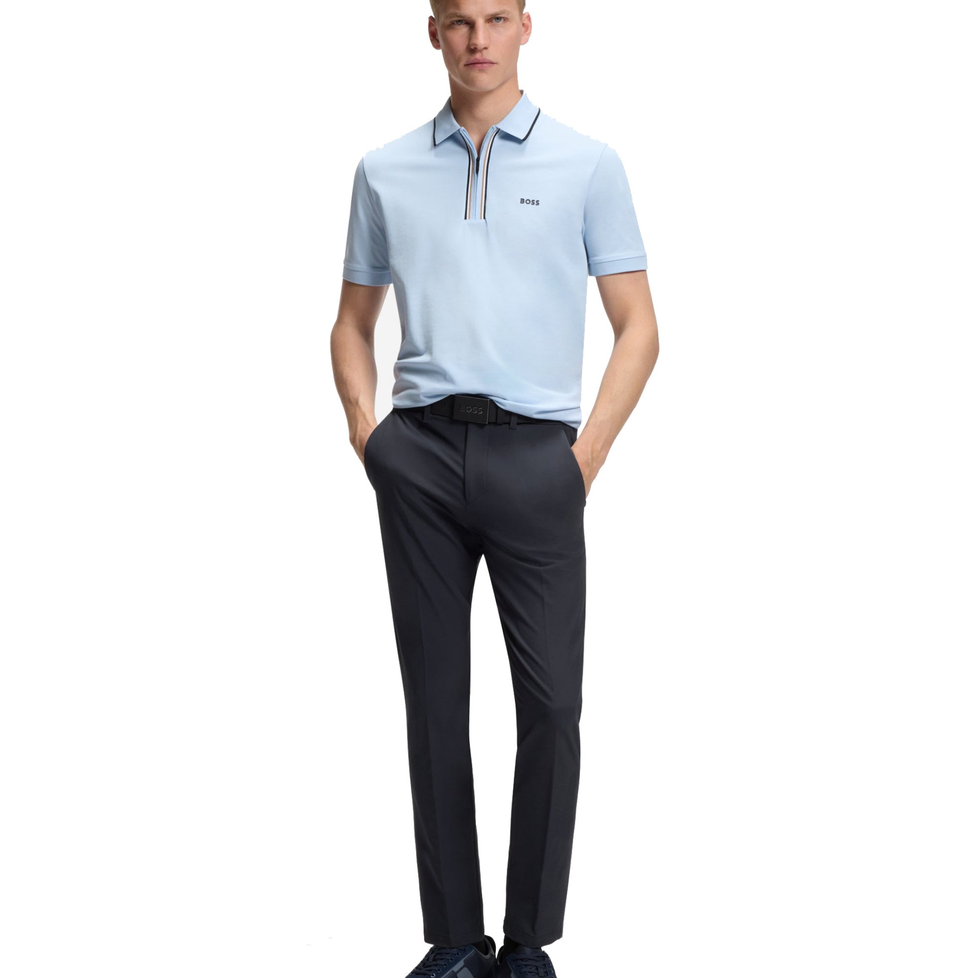 BOSS T Commuter Regular Trousers - Dark Blue