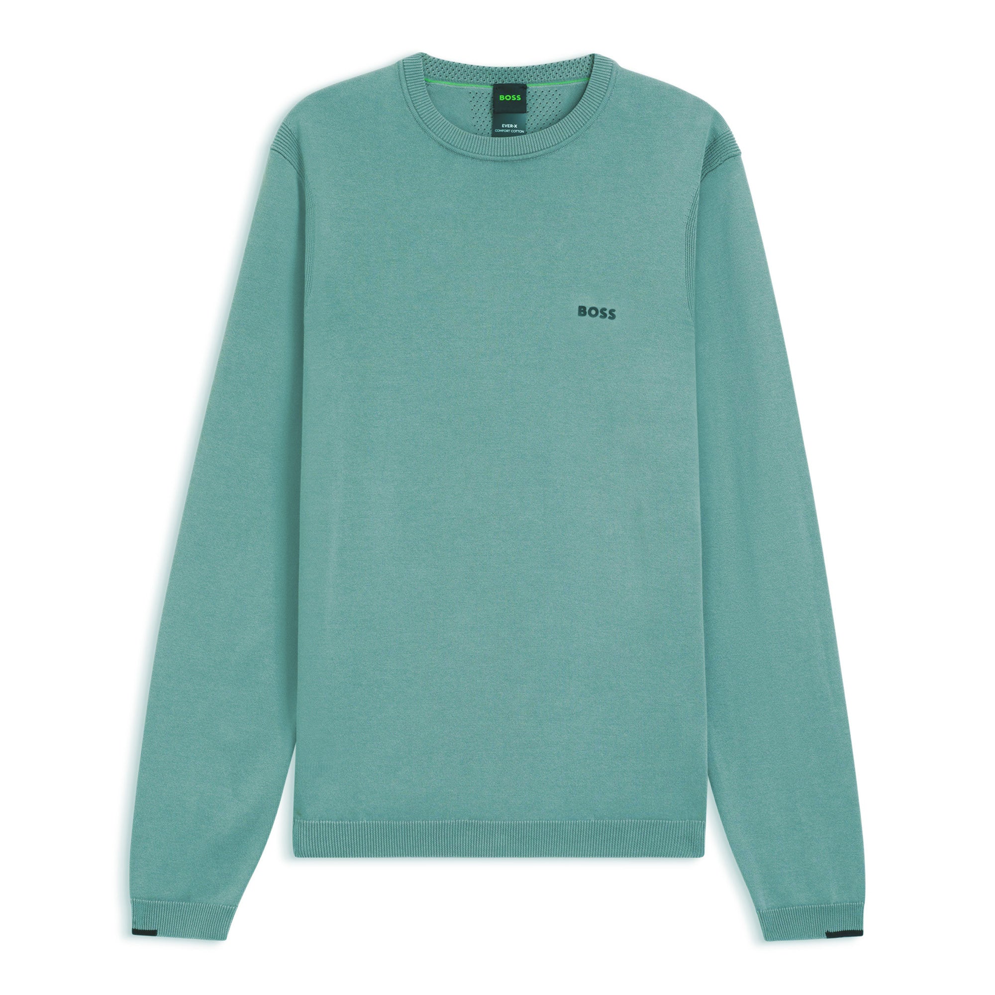 BOSS EVER-X Cotton Sweater - Aqua Blue