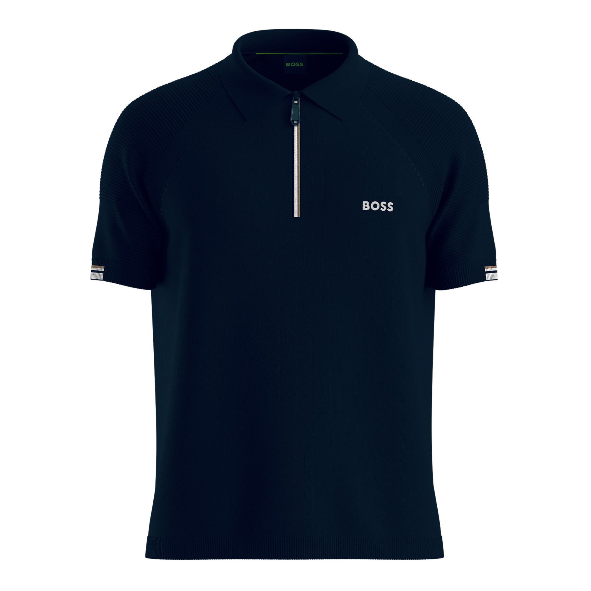 BOSS GOC Perform PS Golf Zip Polo Shirt - Navy
