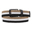 BOSS Vern WnE Go Sz35 Belt - Black, White & Gold