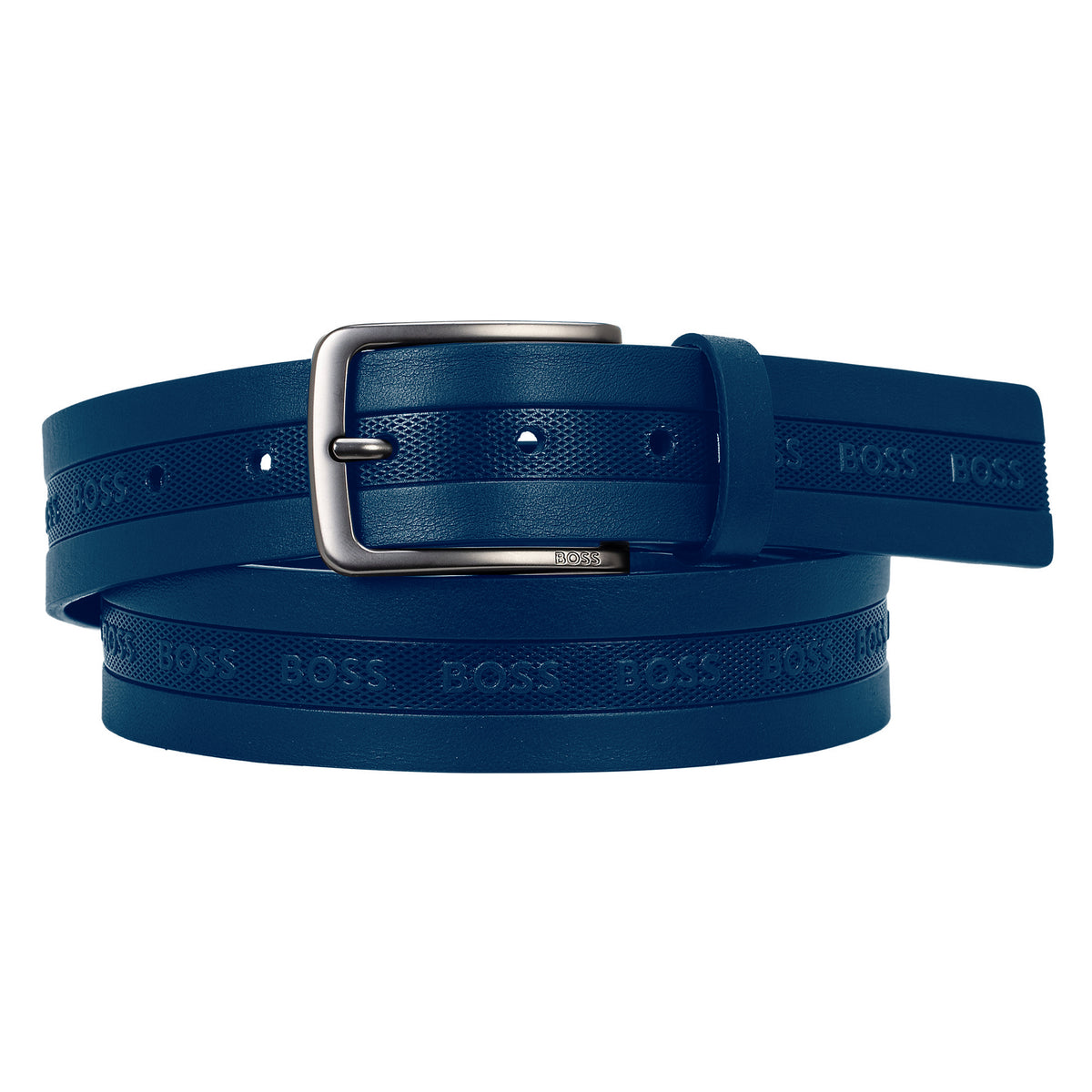 BOSS Vered Grid Belt - Dark Navy