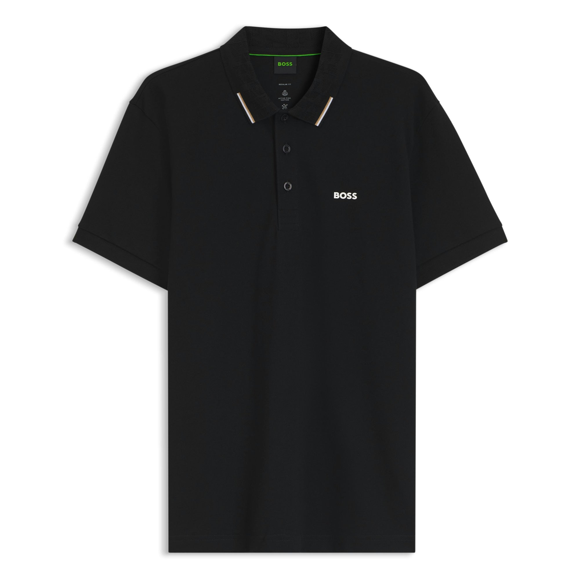 BOSS GOC Swing Paddy Golf Polo Shirt - Black