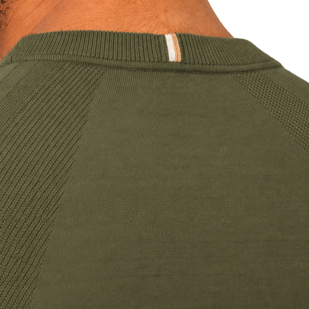 BOSS GOC Rank Knitted Crew Neck Golf Sweater - Open Green