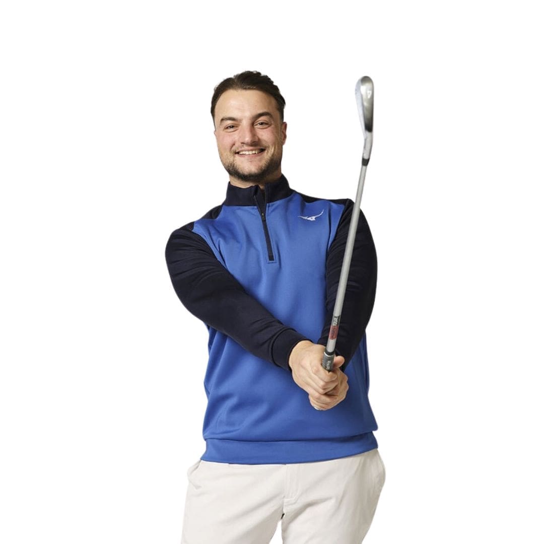Mizuno RB 1/4 Zip Golf Midlayer (Blue)
